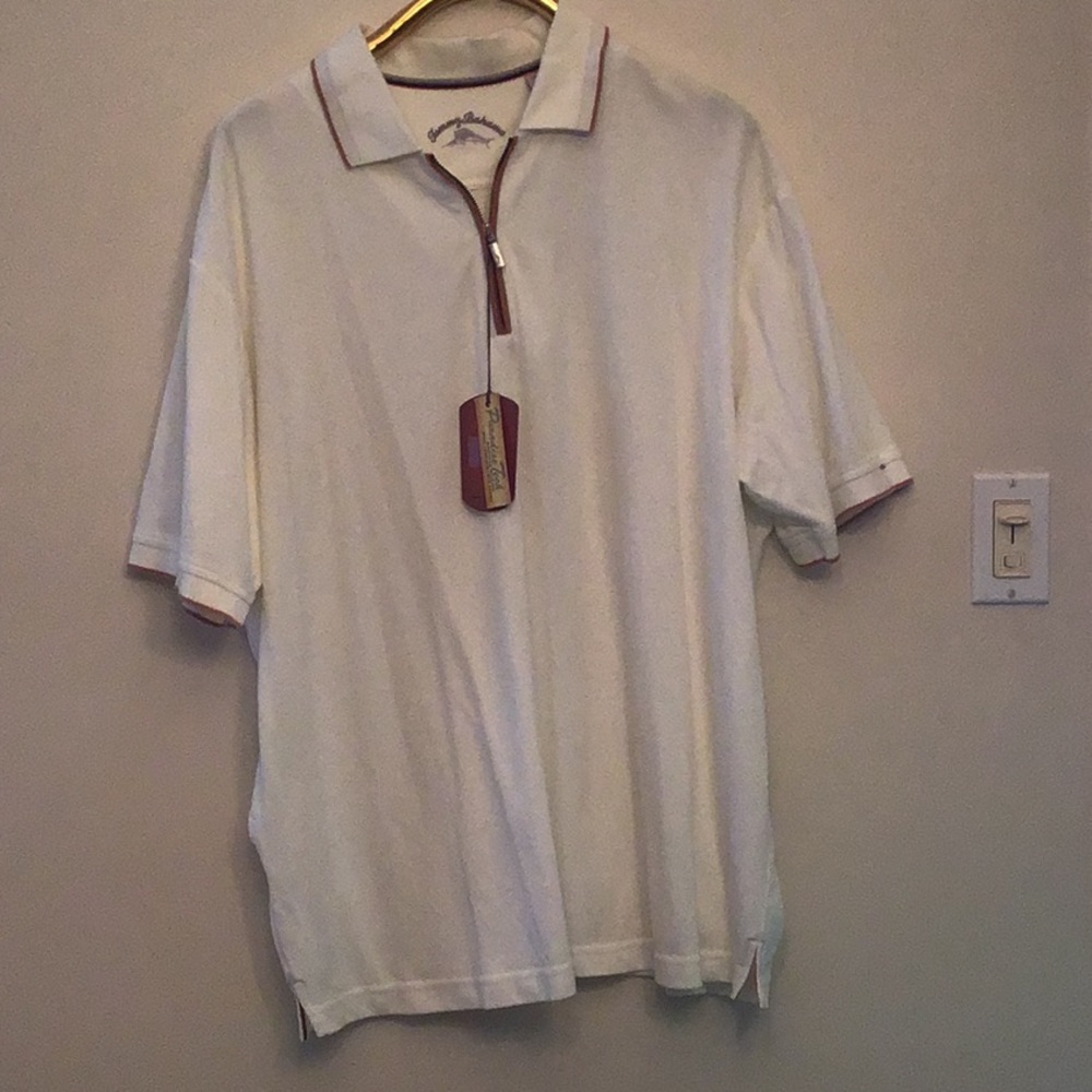 Tommy Bahama zip front polo, men’s XXL
